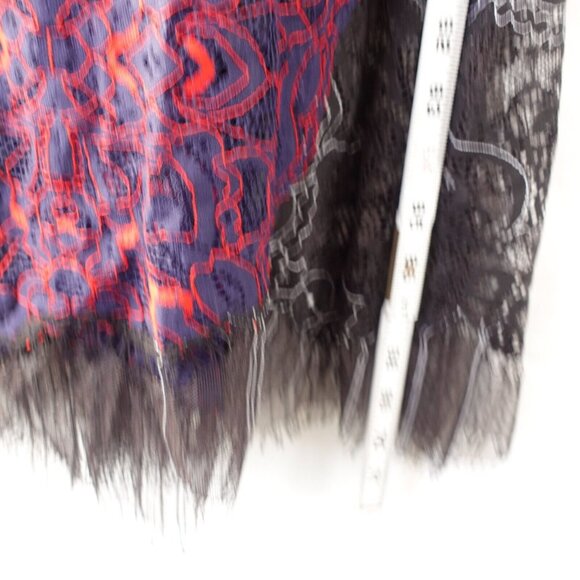 Jonathan Simkhai Dress 4 Silk Midi Slip Cocktail Blue Sheer Overlay Party $1,065 - Picture 7 of 16